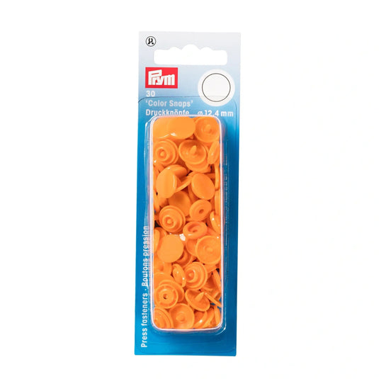 393140|Prym Color Snaps, round, 12.4 mm, 30 pcs, Orange