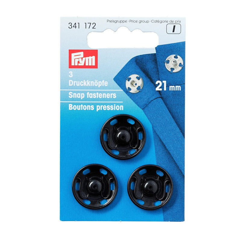 Load image into Gallery viewer, 341172|Prym Snap fasteners, 21mm, black