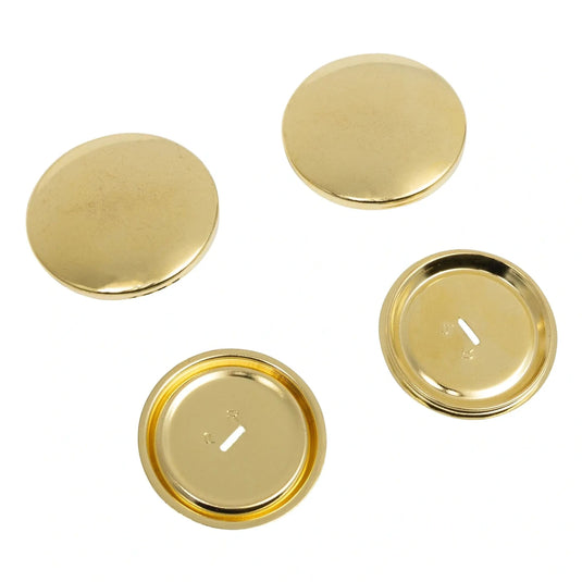 323164| Cover Buttons without tool brass 38 mm silver col
