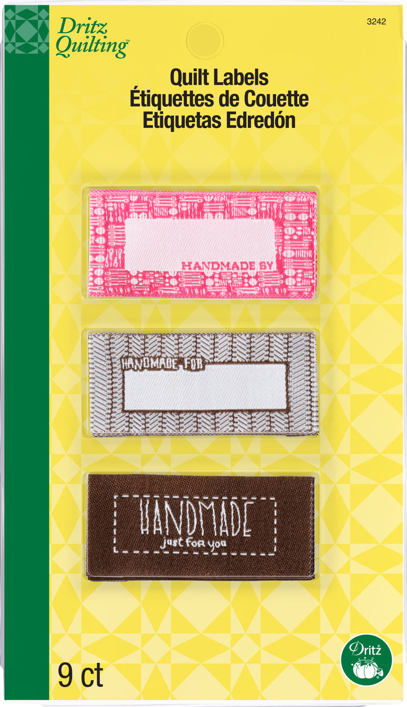 Load image into Gallery viewer, 3242|Dritz Sew-on Woven Quilt Labels, Assorted, 9 pc