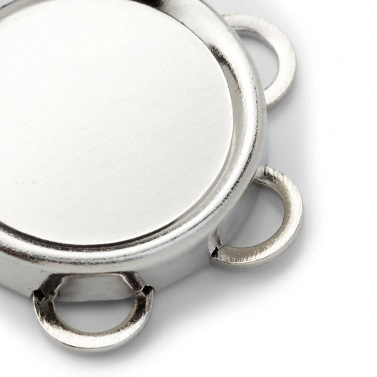 416475| Magnetic sew-on button 25 mm silver-coloured