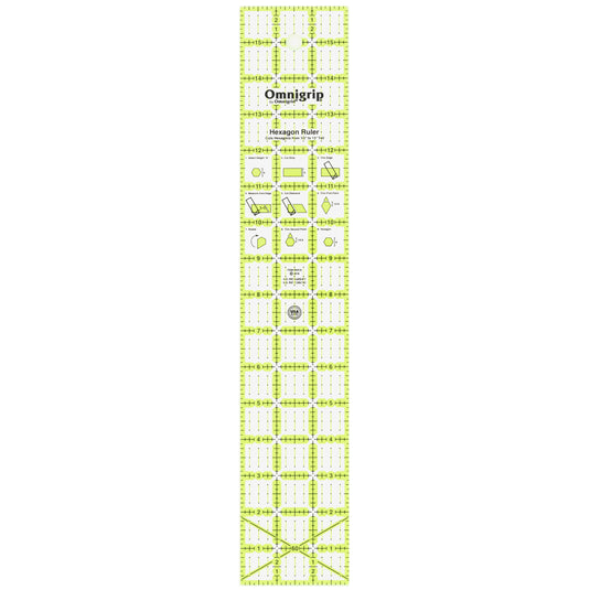 RN316|Omnigrid Omnigrip Non-Slip Hexagon Ruler, 3