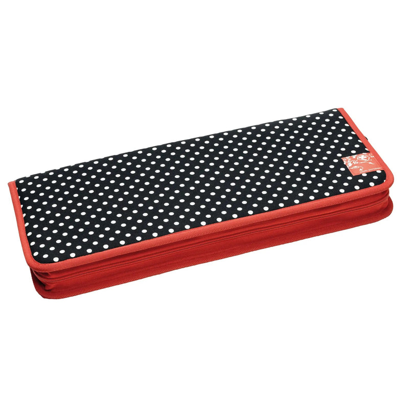 Load image into Gallery viewer, 612181|Prym Knitting Needle Zippered Case, Black &amp; White Polka Dots