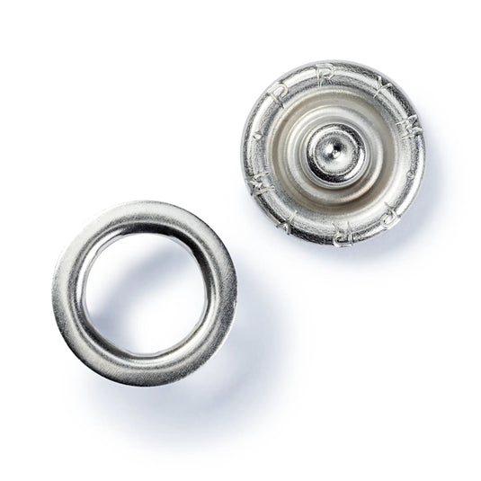 390107|Prym JERSEY 10 mm silver with tools 10pc