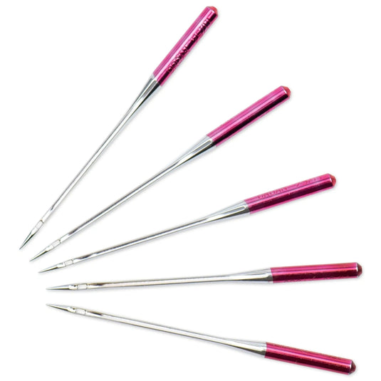 154935|Prym Embroidery Sewing Machine Needles, Sizes 11 & 14 (No. 75 + 90), 5 PC