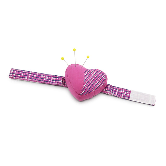 3002|Dritz Heart Wrist Pin Cushion with Adjustable Strap, Assorted Colors