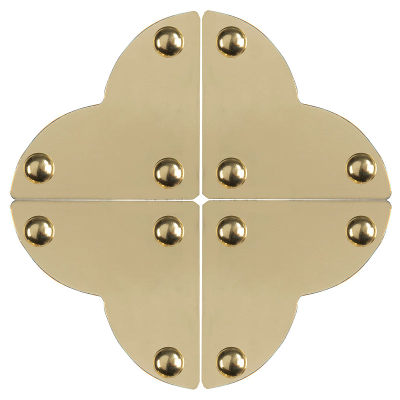 Load image into Gallery viewer, 44792-35|Dritz Smooth Quatrefoil Corners, Small, Brass, 4 pc