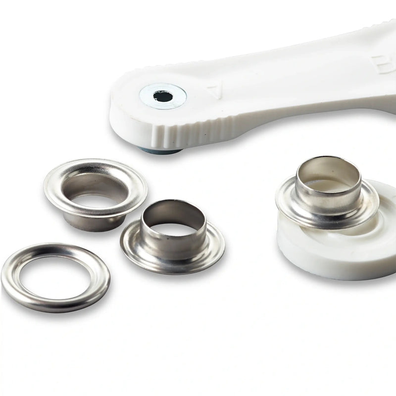 Load image into Gallery viewer, 541370|Prym Eyelets and washers 11 mm silver with tools 15pc