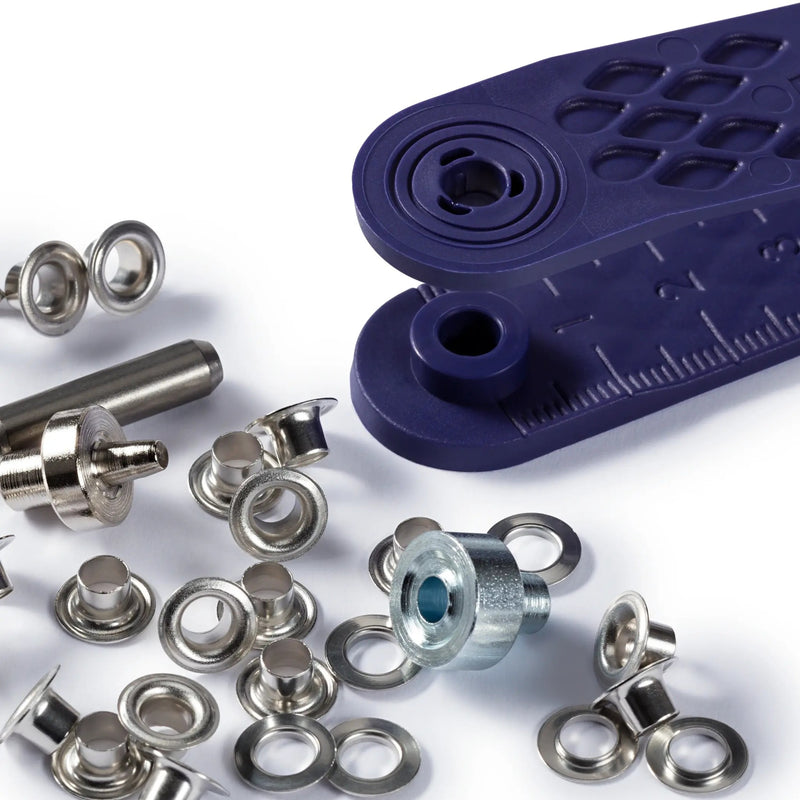Load image into Gallery viewer, 542407|Prym Eyelets with washers  4 mm silver with tools 50pc