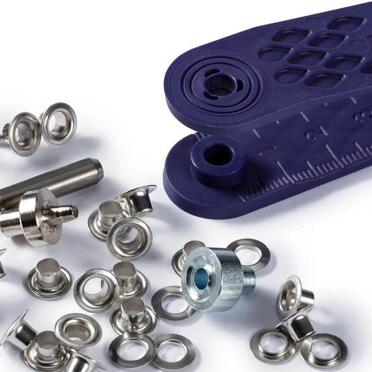542407|Prym Eyelets with washers  4 mm silver with tools 50pc