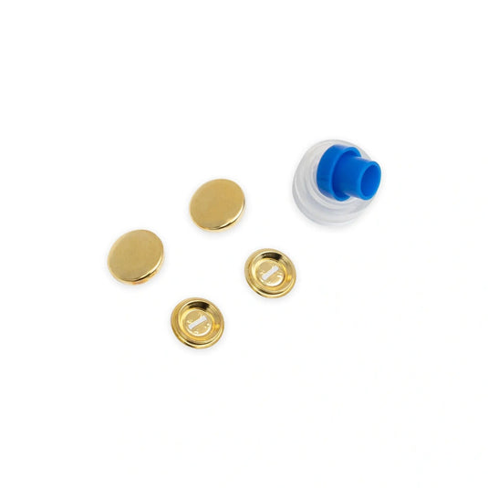 323215| Cover Buttons brass 15 mm with tool gold col