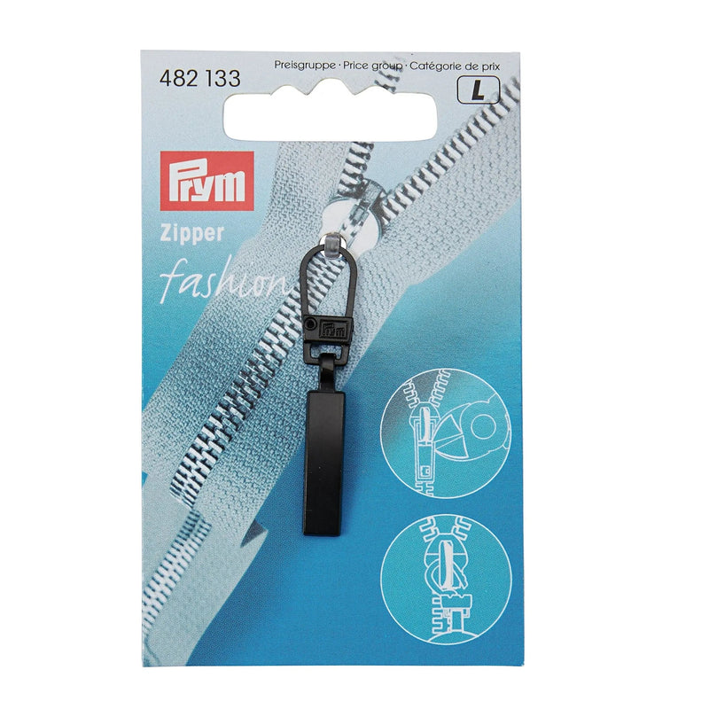 Cargue la imagen en el visor de la galería, 482133| Fashion Zipper pullers Classic metal black