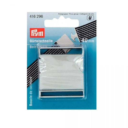 416296| Belt buckle 40 mm silver col matt