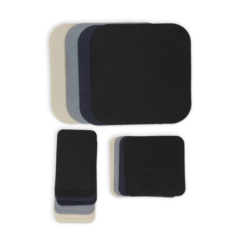 Load image into Gallery viewer, 55283|Dritz Twill Iron-On Patches, Assorted, 16 pc