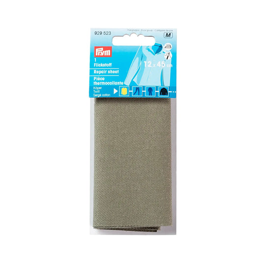 929523| Repair sheet twill iron-on 12 x 45 cm olive