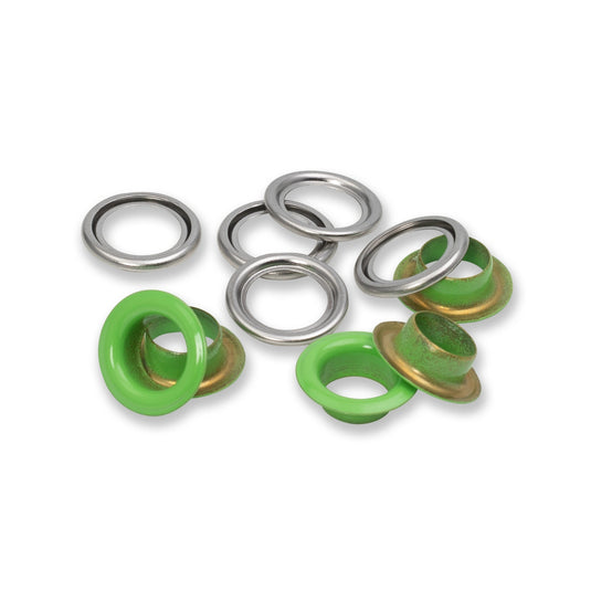542545|Prym Eyelets with washers 11 mm Light Green 20pc