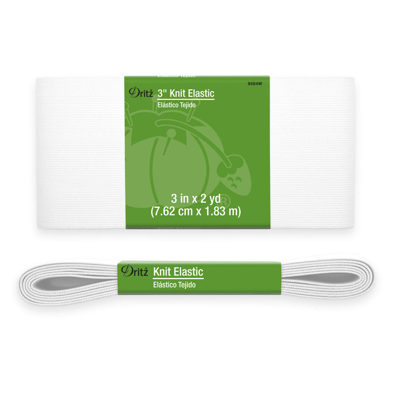 Load image into Gallery viewer, 9584W|Dritz 3" Knit Elastic, White, 2 yd