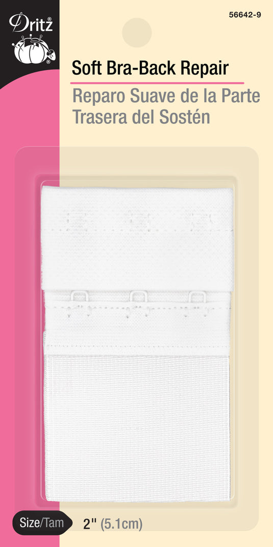 56642-9|Dritz 2" Soft Bra-Back Repair, White