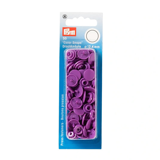 393141|Prym Color Snaps, round, 12.4 mm, 30 pcs, Lilac