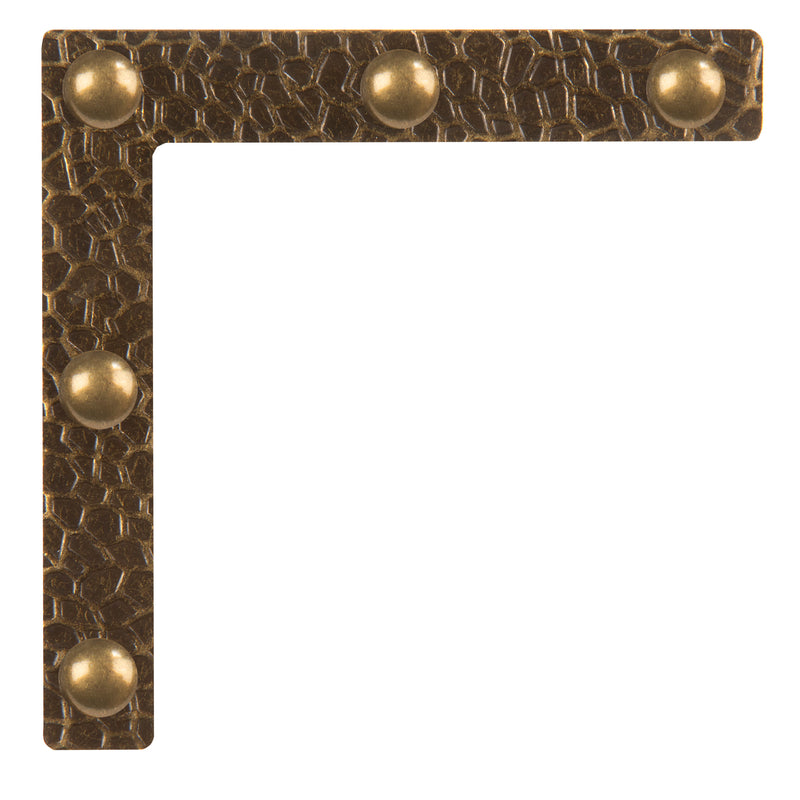 Load image into Gallery viewer, 44795-38|Dritz Textured Campaign Corners, Large, Antique Brass, 4 pc