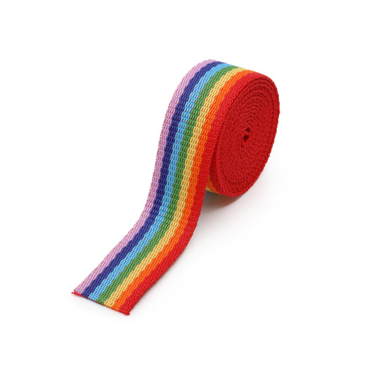 450|Dritz 1" Polypro Belting & Strapping, Rainbow, 60" Long