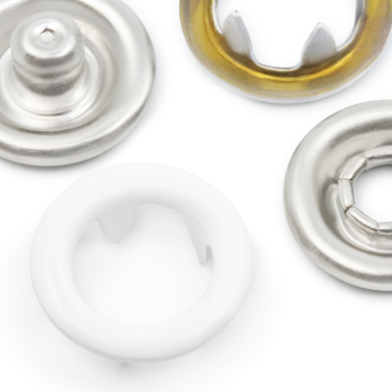 Load image into Gallery viewer, 15-9|Dritz 3/8" Snap Fasteners, 7 Sets, White