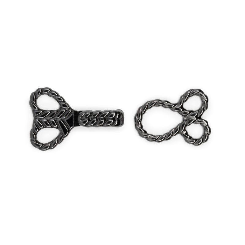 Load image into Gallery viewer, 439-33|Dritz Decorative Hooks &amp; Eyes, 2 Sets, Gunmetal