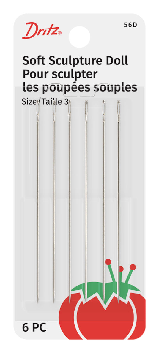 56D|Dritz Doll Hand Needles, Size 3, 6 pc