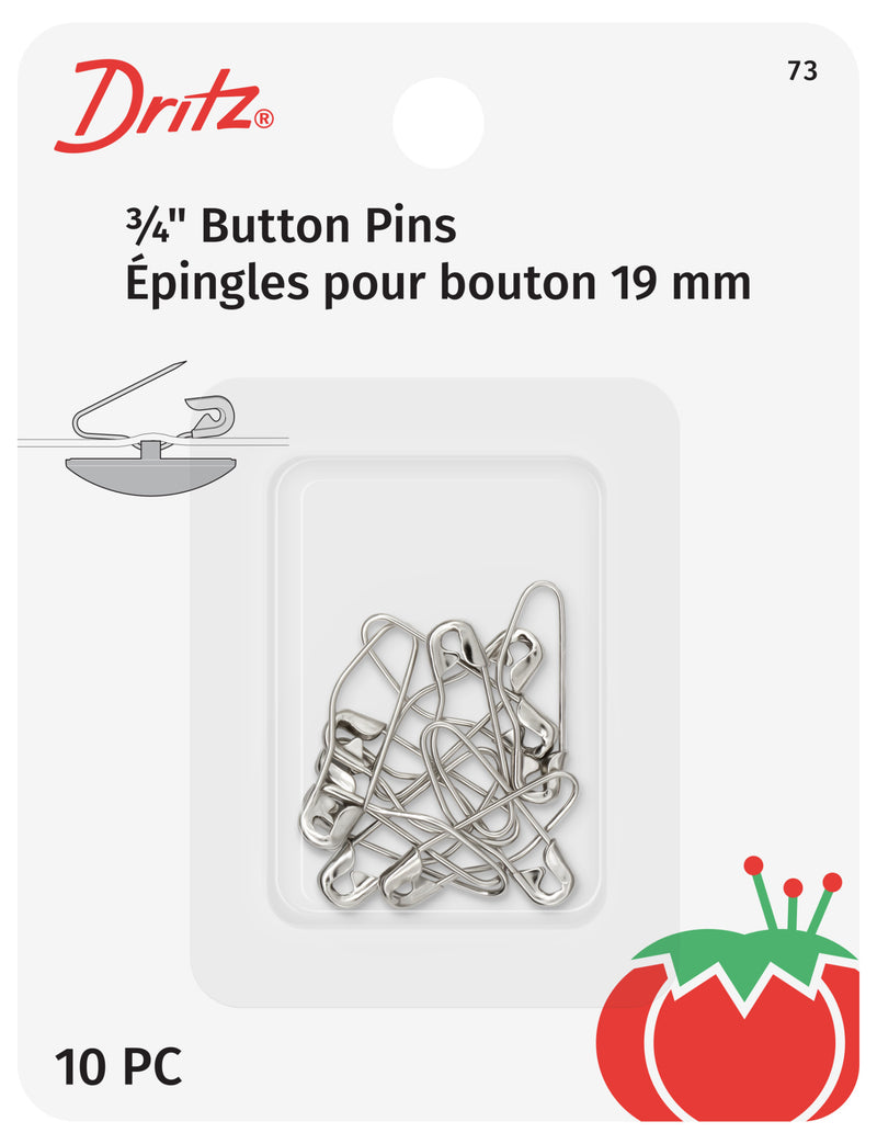 Chargez l'image dans la visionneuse de la galerie, 73|Dritz 3/4" Button Pins, Nickel, 10 pc
