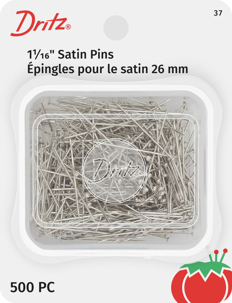 Load image into Gallery viewer, 37|Dritz 1-1/16" Satin Pins, Nickel, 500 pc