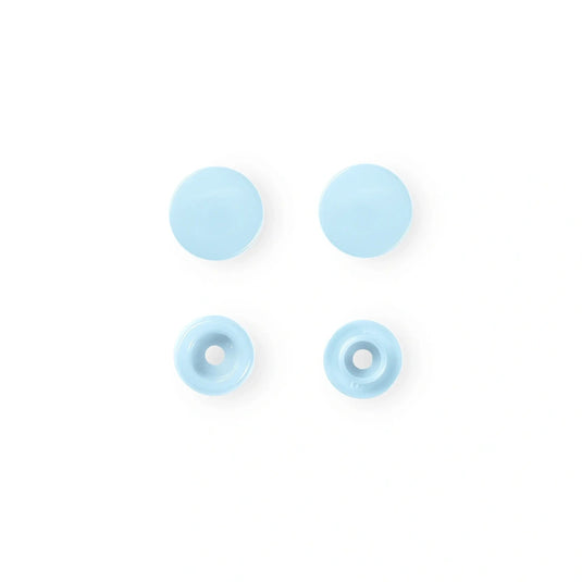 393120|Prym Color Snaps, round, 12.4 mm, 30 pcs, Light Blue