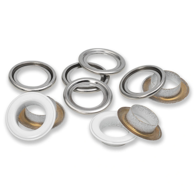Load image into Gallery viewer, 542560|Prym Eyelets with washers 14 mm white 15pc