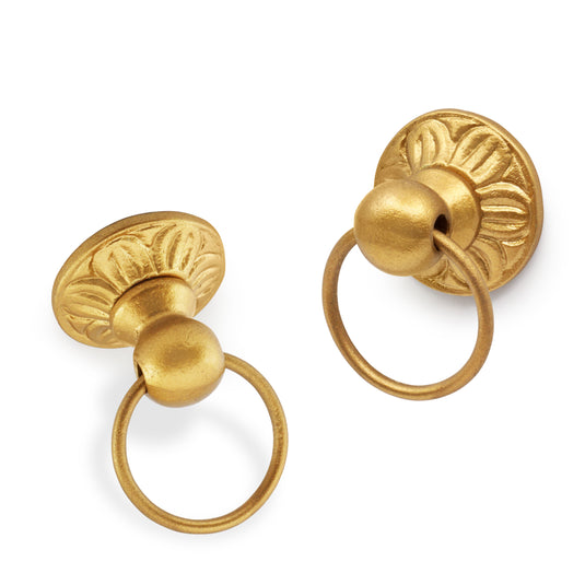 47023|Dritz Cast Iron Ring Pull, Gilt