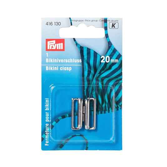 416130| Bikini and belt clasp hook metal 20 mm silver col