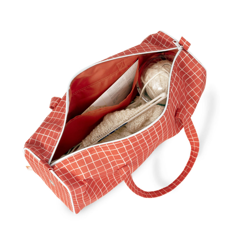 Cargue la imagen en el visor de la galería, 57261|Prym Dachshund Needlework Project Bag &amp; Organizer, Coral
