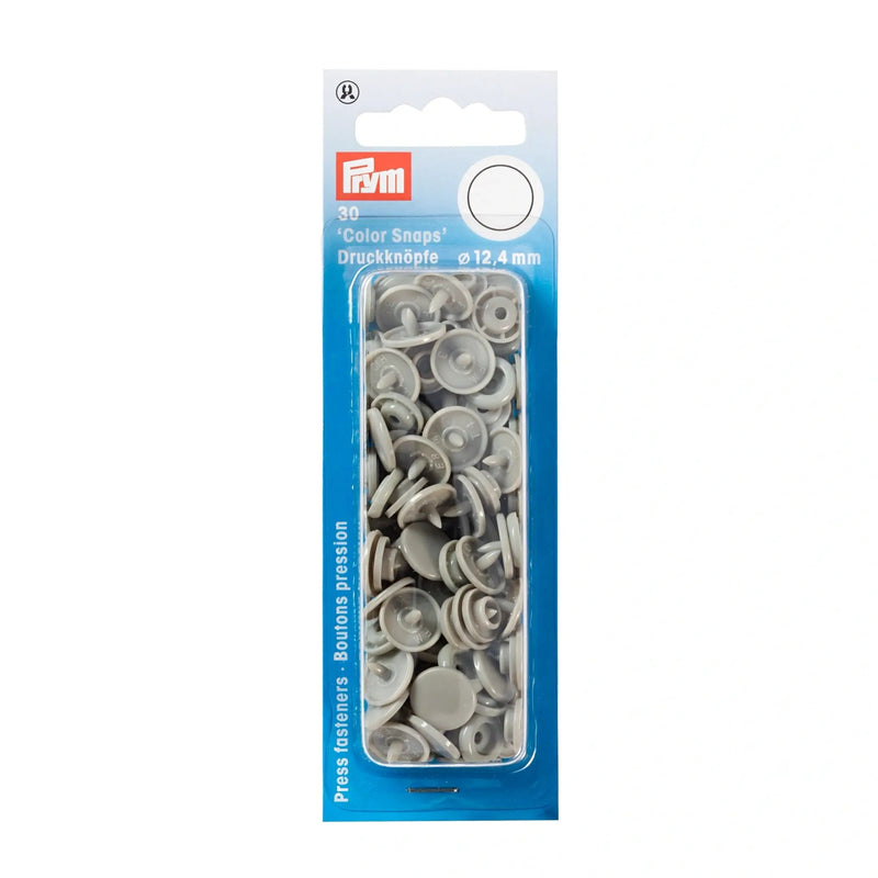 Load image into Gallery viewer, 393124|Prym Color Snaps, round, 12.4 mm, 30 pcs, Grey
