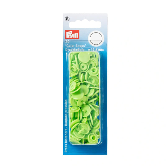 393144|Prym Color Snaps, round, 12.4 mm, 30 pcs, Apple
