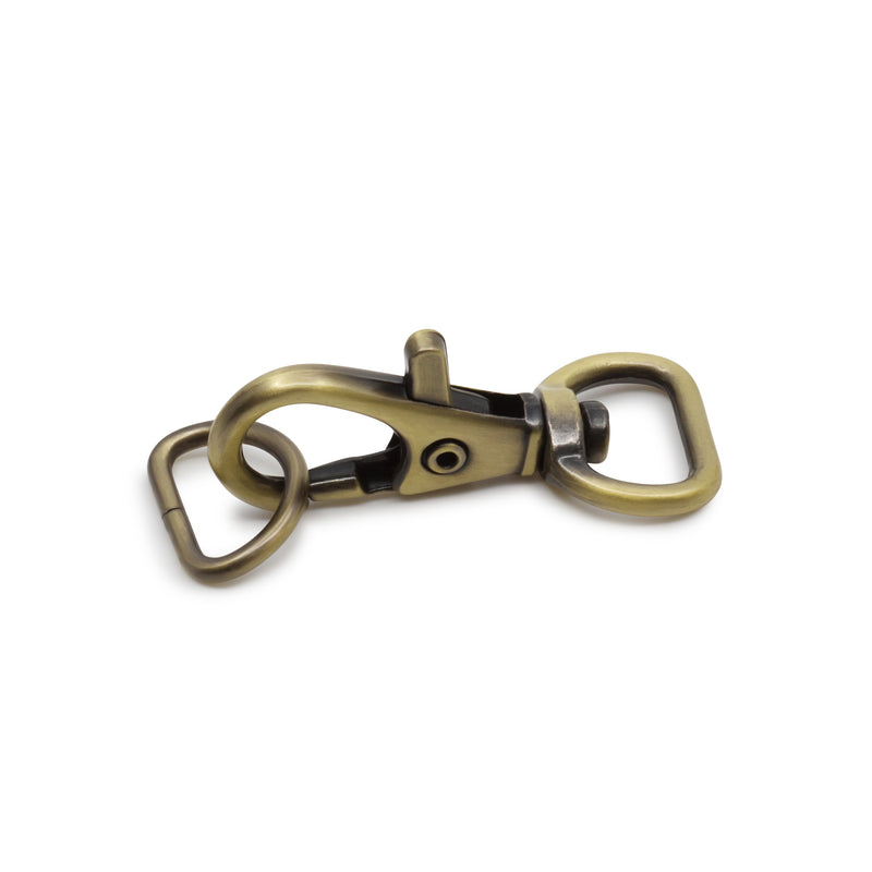 Load image into Gallery viewer, 728-38|Dritz 1/2" Swivel Hooks &amp; D-Rings, Antique Brass, 12 Sets
