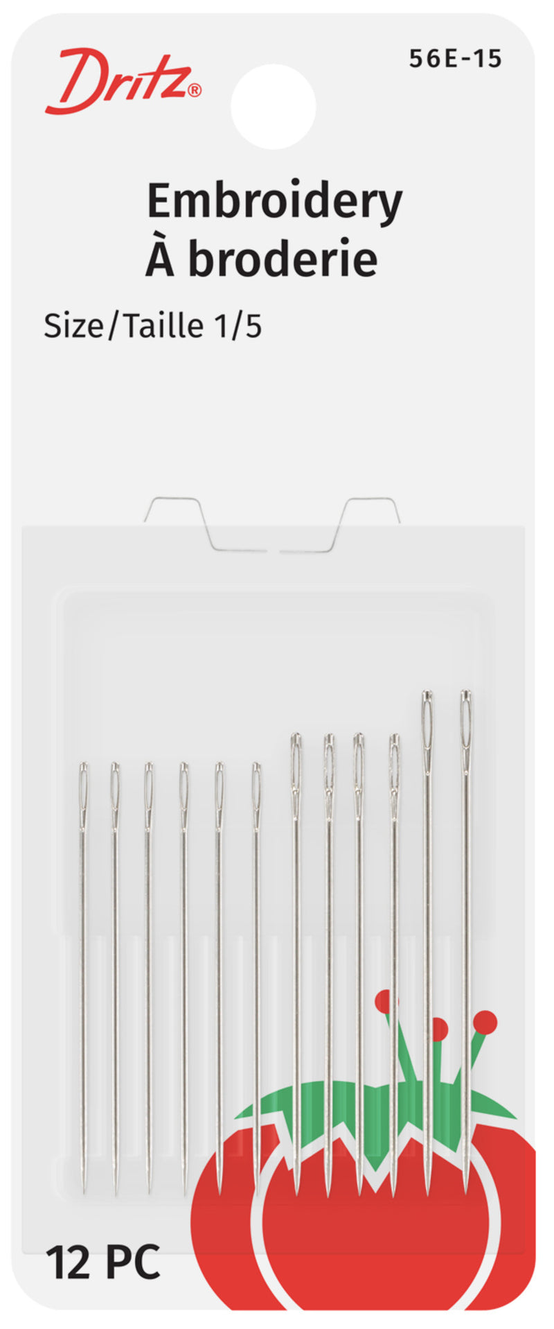 Cargue la imagen en el visor de la galería, 56E-15|Dritz Embroidery Hand Needles, Size 1/5, 12 pc