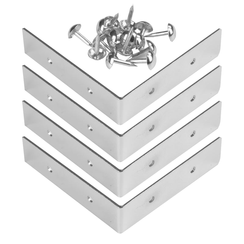 Load image into Gallery viewer, 44790-65|Dritz Smooth Right Angle Corners, Small, Nickel, 4 pc