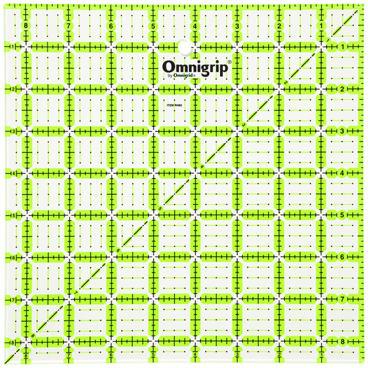 RN85|Omnigrid Omnigrip Neon Square Ruler, 8-1/2" x 8-1/2"