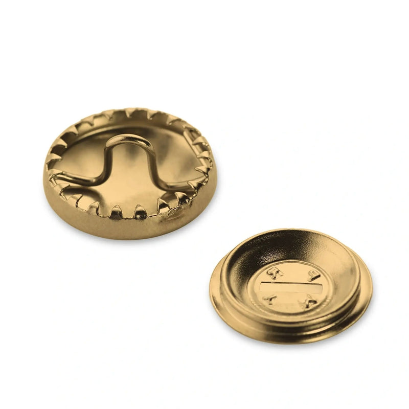 Cargue la imagen en el visor de la galería, 323215| Cover Buttons brass 15 mm with tool gold col