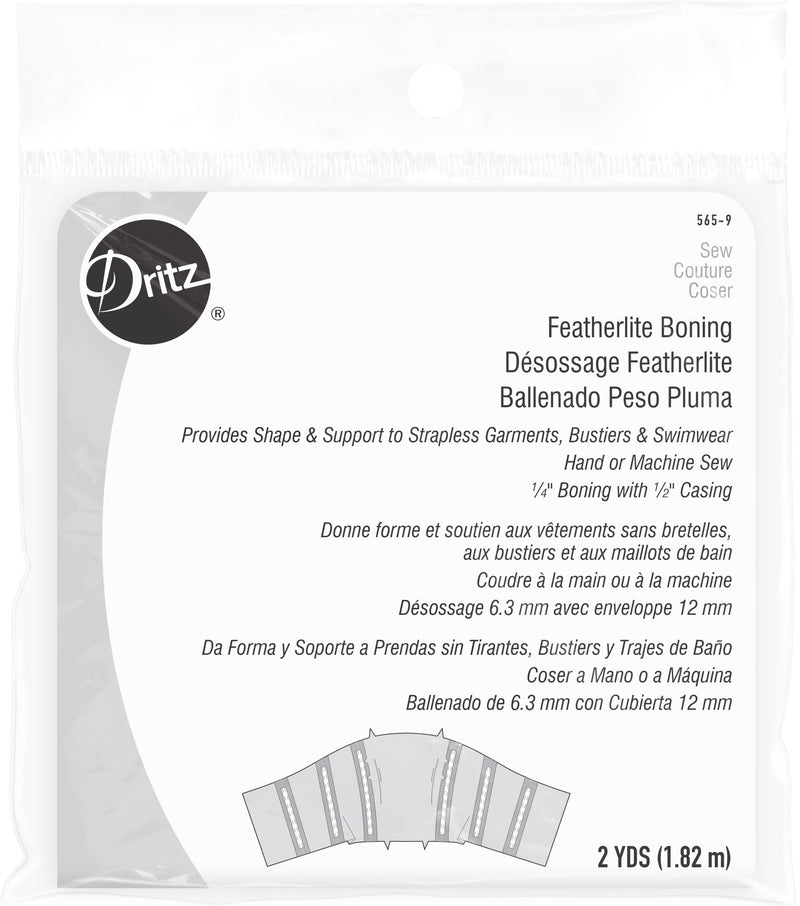 Load image into Gallery viewer, 565-9|Dritz 1/4" Featherlite Boning with 1/2" Casing, White, 2 yd