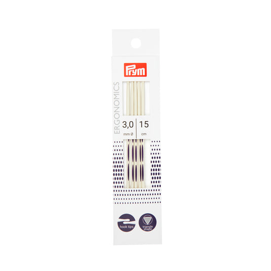 194152|Prym 6" Ergonomic Double Point Knitting Needles, US 1 (2.5mm)