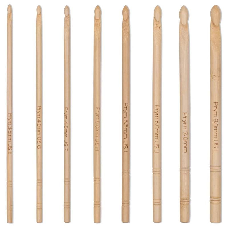 Load image into Gallery viewer, 197610|Prym 6" Crochet Hook Set, Bamboo, 3.5-8mm