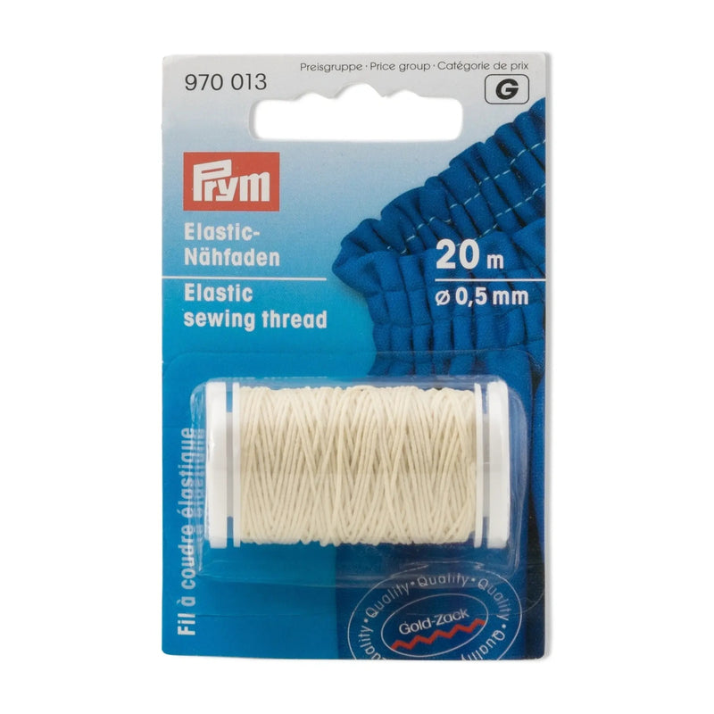 Chargez l'image dans la visionneuse de la galerie, 970013|Prym Elastic Sewing Thread, Natural, 22 YD (20 M)
