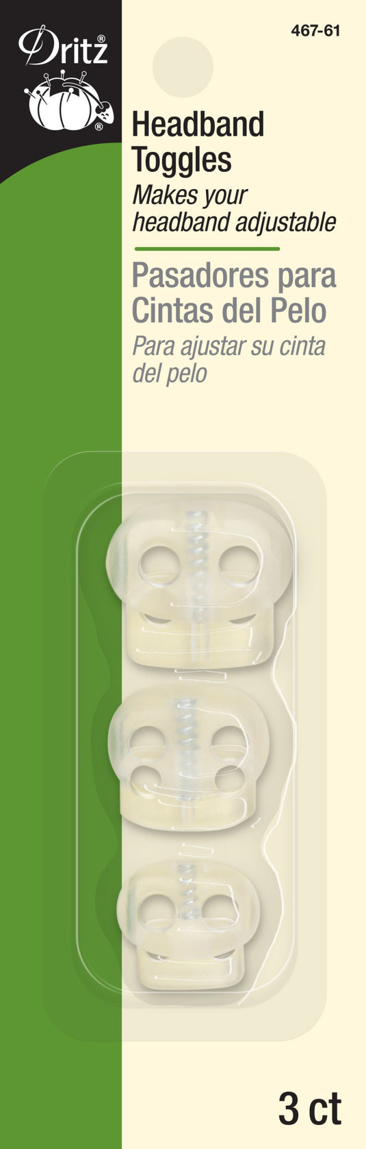 467-61|Dritz Headband Toggles, Clear
