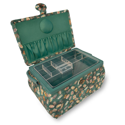 ZC1237F3|Dritz Curved Sewing Basket, Large