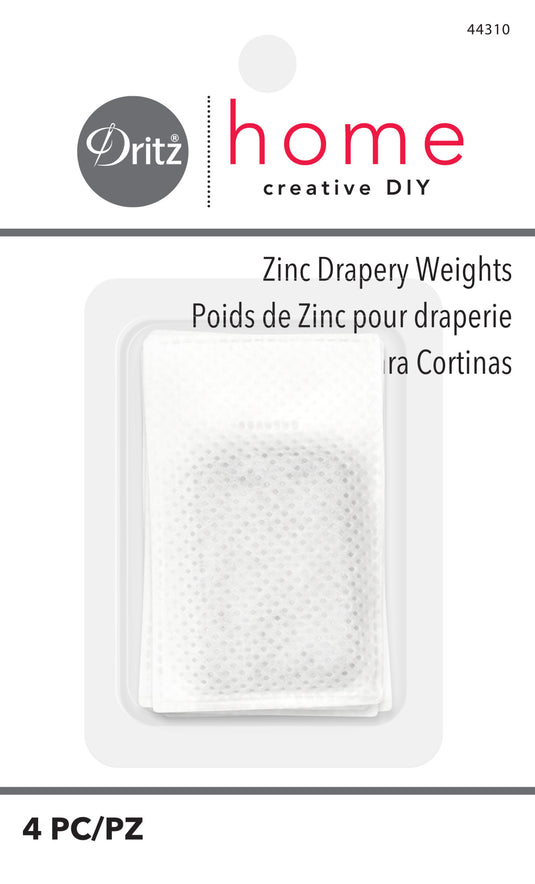 44310|Dritz Zinc Drapery Weights, 4 pc
