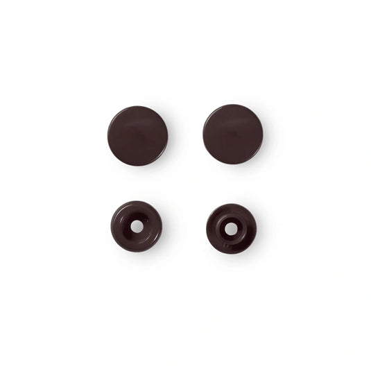 393106|Prym Color Snaps, round, 12.4 mm, 30 pcs, Dark Brown